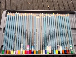 33 Artist's Watercolor Colored Pencils Daler-Rowney Discontinued Used - Picture 1 of 3