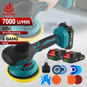 Akku Poliermaschine Auto Exzenter Polierer Maschine mit 2Batterie Für Makita 18V - Afbeelding 1 van 12