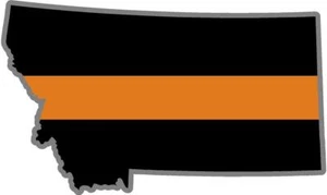 Calcomanía SAR 5" Montana MT State delgada línea naranja búsqueda y rescate  - Imagen 1 de 1