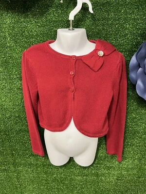 Gymboree red cardign with jeweled bow size small (5-6) - Image 1 of 4