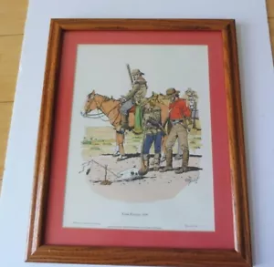 VINTAGE 1958 TEXAS RANGERS 1839 RANDY STEFFEN KUNSTDRUCK ALTER WEST US MILITÄRGESCHICHTE - Bild 1 von 23