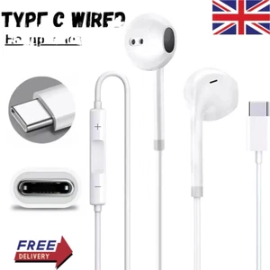 For Apple iPhone 15 15 Pro Max 15 Plus USB C Headphones Earphones Wired Earpod - Picture 1 of 2