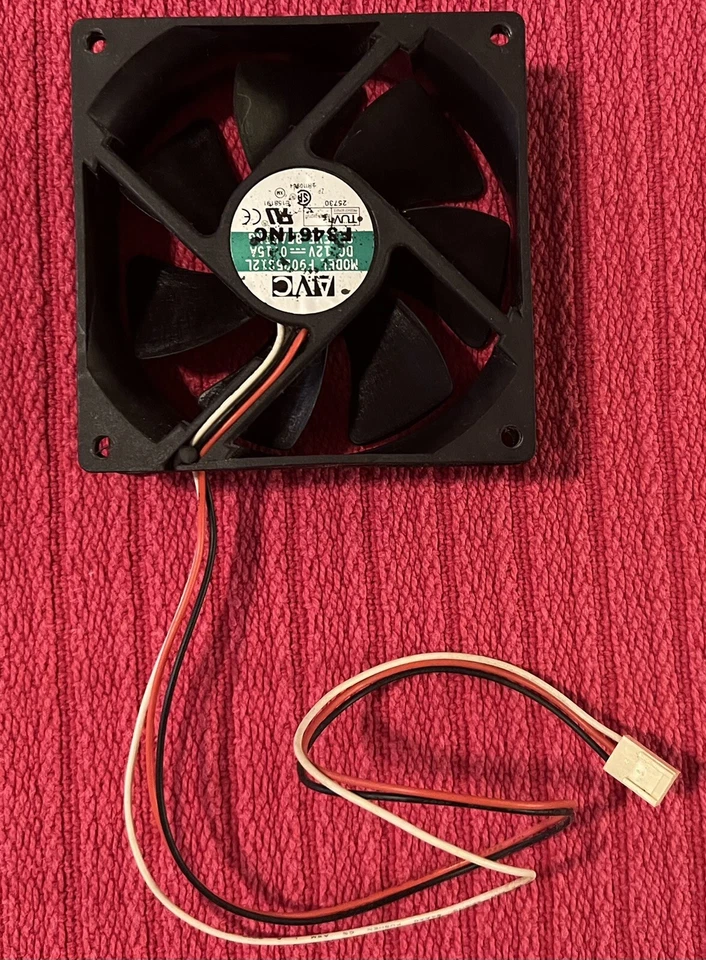 AVC F9025S12L Cooling Fan Assembly Sleeve Bearing 12V DC 0.15A 3-wire 92MM - Image 1 of 1