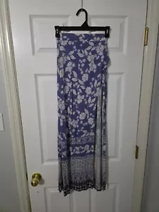 Charlotte Russe Damen Kleid blau Blumen asymmetrisch Schlitz unten Größe XS - Bild 1 von 4