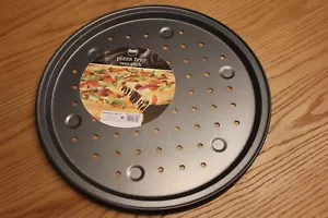 Pizza Baking Trays Tin x 2 Round Ovenware Bakeware in 33cm Roasting RSW Tray Tin - Picture 1 of 13