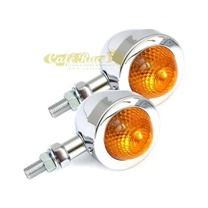 Bullet Blinker Chrom Bernstein Linse Zugelassen (2 Stück) - Bild 1 von 2