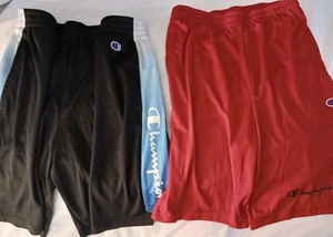 Champion Shorts 2 Pr Youth L/ Large Boys Basketball Gym Black/ Blue & Orange EUC - Picture 1 of 3