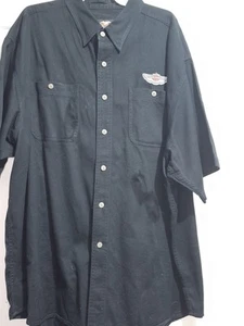Harley Davidson 100th Year Anniversary Black Short Sleeve Embroidered 3XL Shirt  - Picture 1 of 6