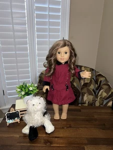American Girl Doll Brown Hair Green Eyes Rebecca - Picture 1 of 12