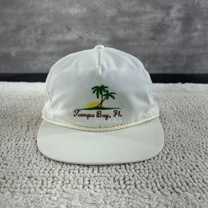Vintage Tampa Bay Florida Snapback Trucker Seil Mütze Einheitsgröße bestickt Kappe weiß - Bild 1 von 14