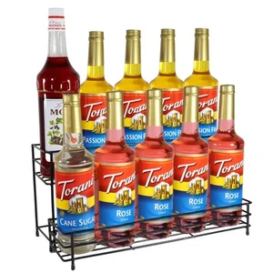 Coffee Syrup Organizer Rack, 2 Tier Coffee Syrup Stand Holder for Coffee Bar,... - Picture 1 of 9