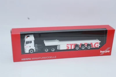 Herpa 319270 Man TGX GM 6x4 piezas de hormigón semirremolque Strabag At 1:87 Ho New Boxed Foto 1 de 4