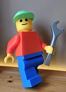 Giant Lego like Man 16 inch 40cm brick man 3D printed - Picture 1 of 5