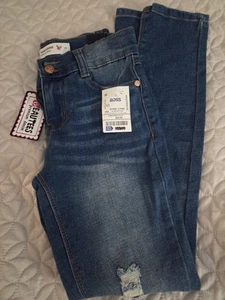 Girls size 10 jeans premium denim straight blue casual new with tags easy care - Picture 1 of 10
