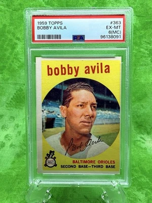 Bobby Avila - 1959 Topps Baseball #363 Baltimore Orioles PSA 6 Foto 1 de 4
