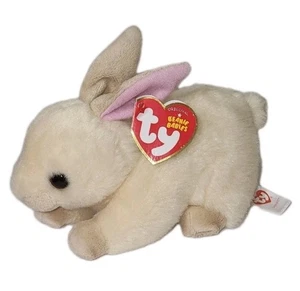 NUEVO CON ETIQUETAS Ty Beanie Baby - CREAMPUFF el Conejo Conejo 6" Juguete de Peluche - Imagen 1 de 10