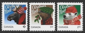 Canada 2015 Christmas Animals Booklets Die cut Set #2881i-2883i VF-NH CV $13.60 - Picture 1 of 2