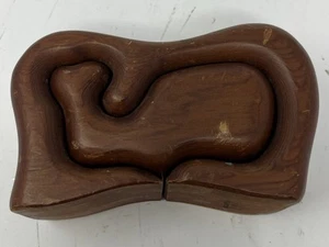 Porta baratijas de ballena artesanal vintage secoya nativa - Imagen 1 de 8