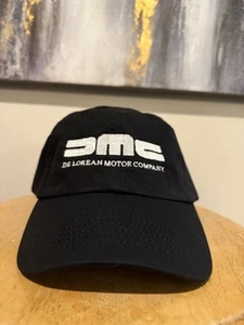DMC DeLorean Motor Company Black StrapBack Hat Car Back To The Future Sports Car - Picture 1 of 3