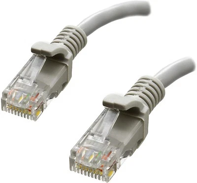 CAT5e RJ45 Internet Ethernet Network LAN Cable Lead Grey 20m - Image 1 of 2
