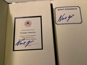 LOT OF NEWT GINGRICH SIGNED AUTOGRAPHED BOOKS Trump’s America Understanding 1st - Picture 1 of 9