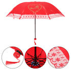  Braut Regenschirm Blume Mädchen Regenschirme Hochzeit Spitze rot Vintage