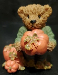 Interior del hogar 1999 "Gracias Osos" Niño Oso Caída Cosecha Calabazas 99005-99  - Imagen 1 de 2