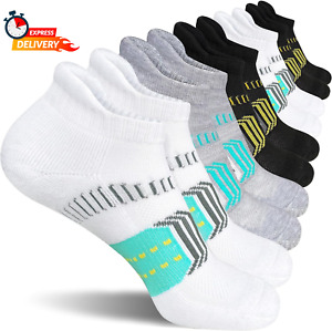 Womens Athletic Cushioned Anti-Blister Comfort Running Ankle Socks 5 Pairs