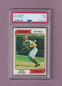 1974 TOPPS PETE ROSE BASEBALL CARD #300 -  NEAR MINT GRADED PSA 7! REDS - Picture 1 of 2