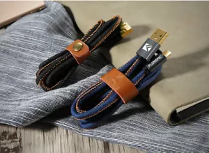 Floveme Micro USB Premium Câble, Jeans, 2m, High Qualité, Aussi pour PS4 - Afbeelding 1 van 6