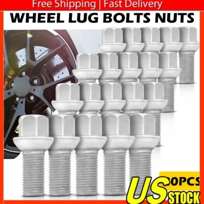 20X parafuso de porca de roda para Mercedes Benz CLK320 CLK500 CLK350 CLK55 CLS350 P - Imagem 1 de 4