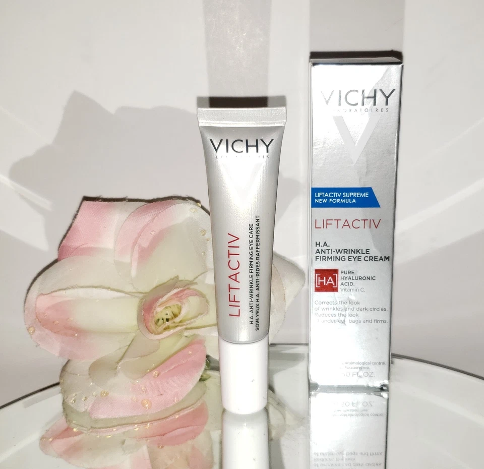 Crema reafirmante antiarrugas para ojos Vichy Liftactiv HA 0,5 OZ ácido hialurónico Vit. C Foto 1 de 1