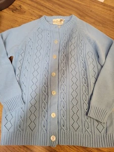 Vintage Blue Alice Carol SiZe Medium Cardigan Sweater Excellent - Picture 1 of 7