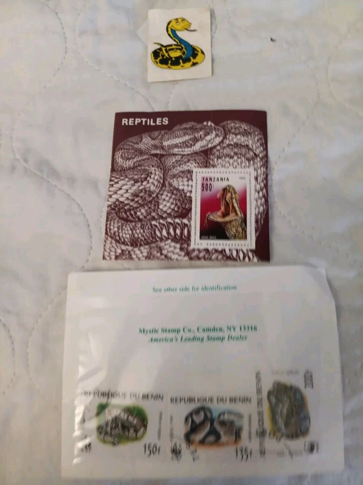 1 MNH 3 Canceled WORLD REPTILES STAMPS - Image 1 of 4
