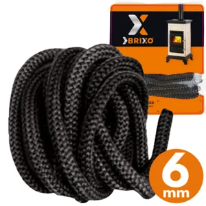 GUARNIZIONE TERMICA IN FIBRA DI VETRO IGNIFUGA PER STUFA CAMINO 6 mm x 2,5 mt - Foto 1 di 5