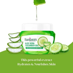 Banjara's Aloe Vera Cucumber Gel For Hydrated & Smooth Skin -100G -Free Ship