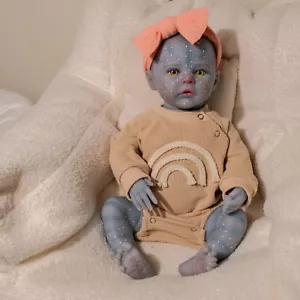 18" Full Vinyl Body Alien Newborn Baby Girl Lifelike Reborn Toddler 3D Veins - Picture 1 of 7