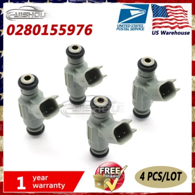 Juego de 4 inyectores de combustible para Chrysler PT Cruiser 2001-2003 2,4 L L4 gasolina 0280155976 Foto 1 de 4