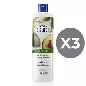 3X AVON CARE AVOCADO REPLENISHING BODY LOTION 49HR MOISTURE - 400ml - Picture 1 of 1