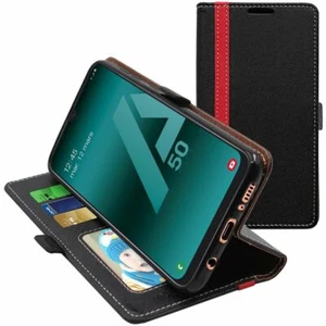 Coque pour Samsung A50 Galaxy A505F Etui Portefeuille Housse PU Cuir Porte-Carte - Photo 1/4