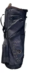 Nike Golf Stand Bag 7 Way Dividers Dual Shoulder Strap Black & Blue. SEE DESRC - Picture 1 of 13