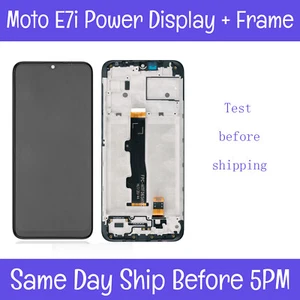 Moto Motorola E7i Power XT2097-13 LCD Display Screen Touch Digitizer W/ Frame - Picture 1 of 4