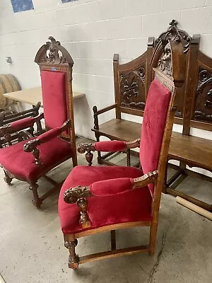 Antique Pair of Victorian Renaissance Carved Chairs - Image 1 of 2