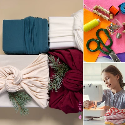 12x 1/2 METRE Off Cuts Lucky Dip Reusable Fabric Bundles- Viscose Stretch - Image 1 of 2