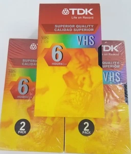 5 TDK VHS Videokassetten Top Qualität T-120 je 6 Stunden UNBENUTZT LEER  - Bild 1 von 3