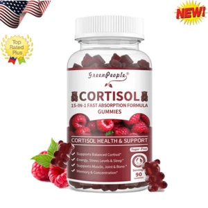 Cortisol Magnesium, Ashwagandha L-Theanine Balanced Adrenal Function 90 Gummies - Picture 1 of 9