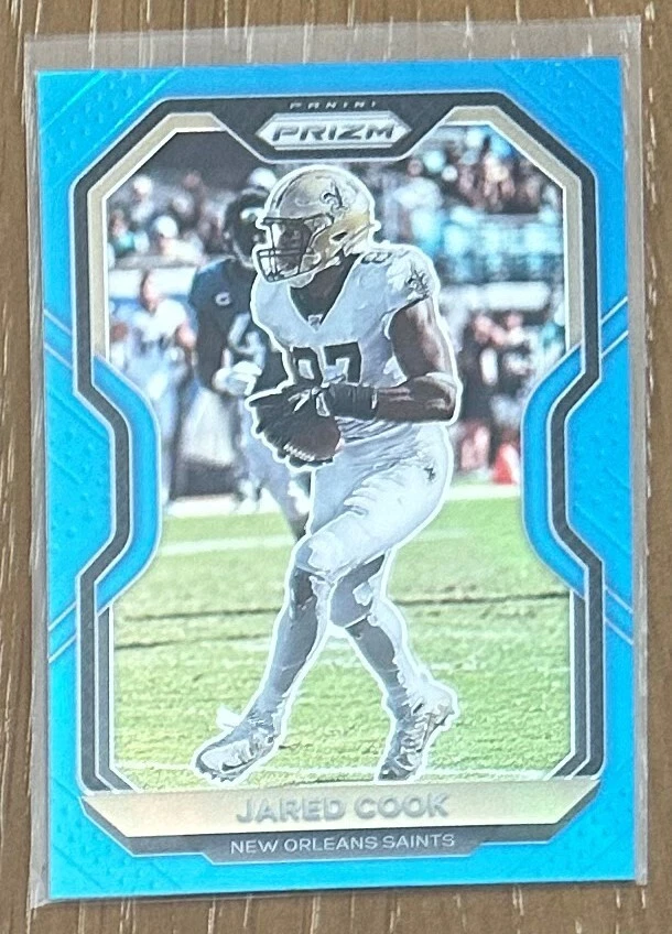 2020 Panini Prizm Jared Cook #247 Light Blue Parallel New Orleans Saints - Image 1 of 2