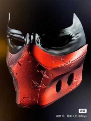 Red Hood Jason Todd Helmet 3D Print Mask W/ LED eyes Cosplay Prop Damaged Ver. - Image 1 of 4