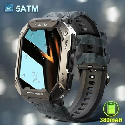 New Swim Sport Smart Watch Men Smartwatch 50M Depth IP68 Waterproof Fitness UK - Image 1 of 4
