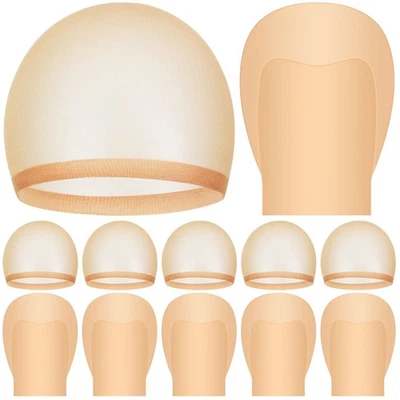 10 Piezas Gorra Calva de Halloween, 5 Piezas Gorras Peluca de Nylon con 5 Piezas Maquillaje de Látex Calvo Ca... Foto 1 de 4